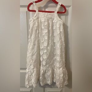 Janie and Jack white embroirdered summer dress size 4 EUC